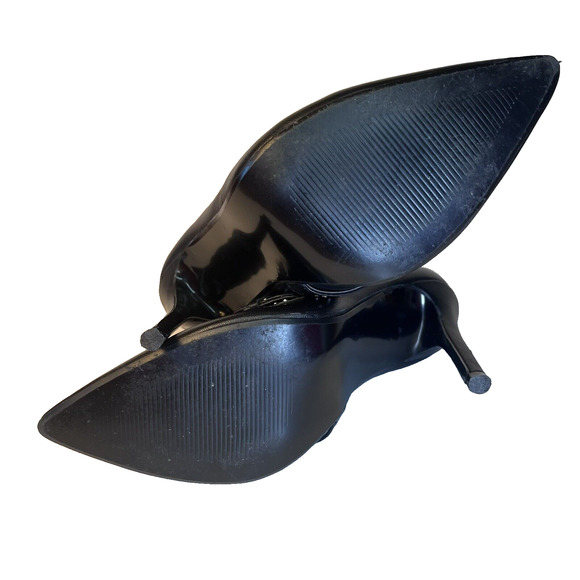 Steve Madden Daryl Heeled Bootie Black Leather Side Zip Buckle Accent Size 7.5 - Picture 9 of 14